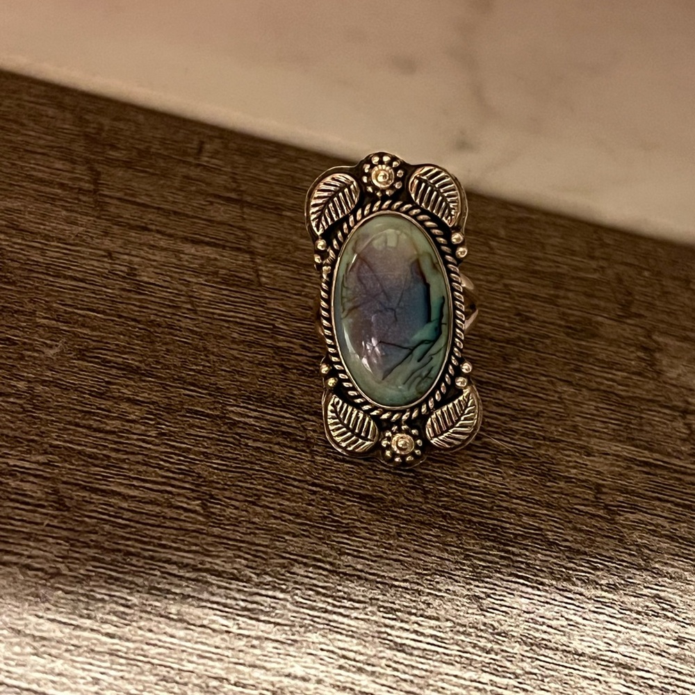 Sterling Silver 925 Monarch Opal Ring – Statement Piece - Picture 5 of 6